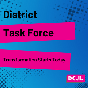 cover image with text district task force: Transformation starts today